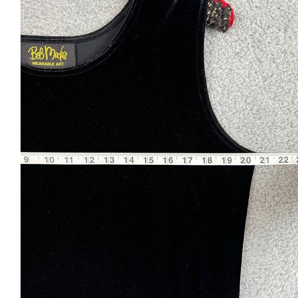 Vintage Bob Mackie Velour Jacket & Shell Black Embroidered Jewel Tones Size M - Picture 8 of 12